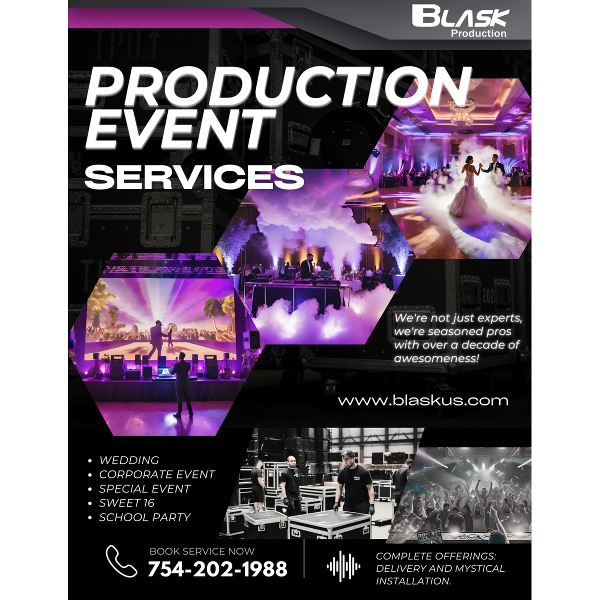 Event uplighting and ambient lighting rental